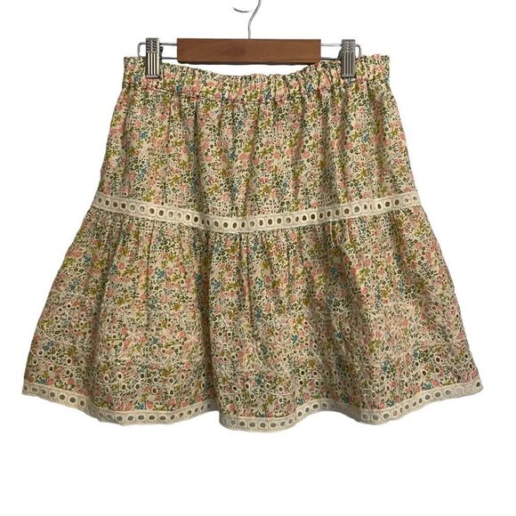 Jennifer & Grace Teacup Cotton Floral Mini Skirt Size Small NWT - Picture 1 of 8